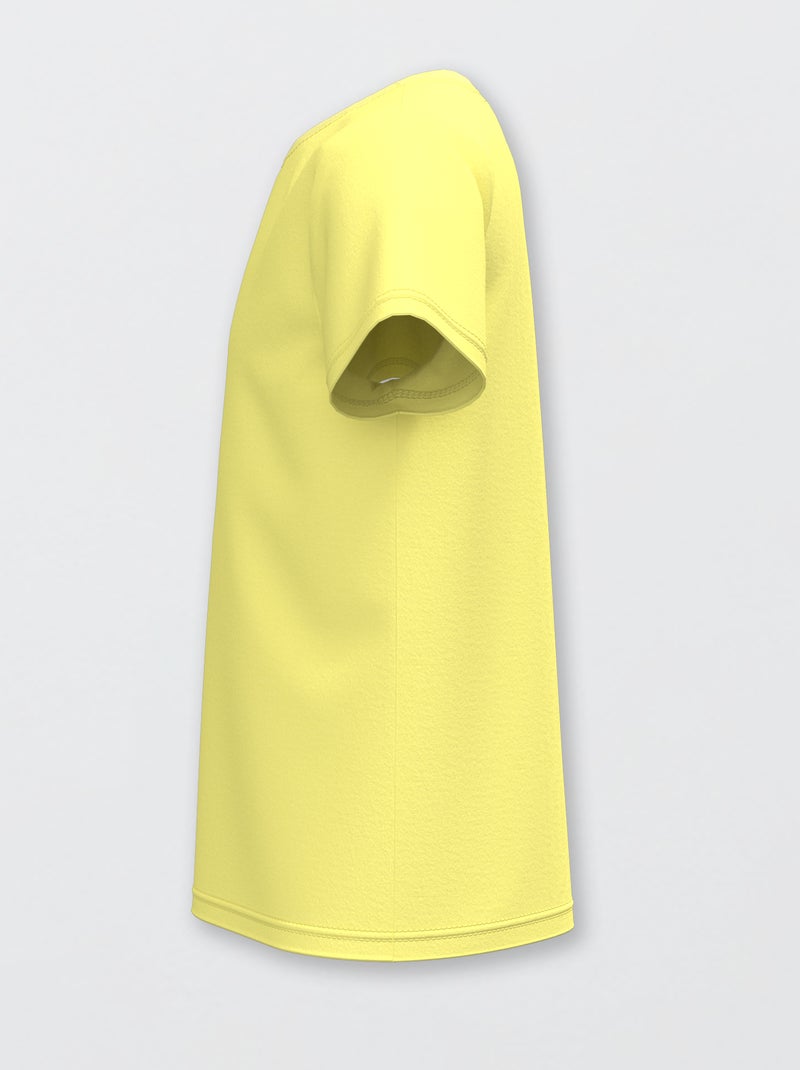 Camiseta básica de punto lisa AMARILLO - Kiabi