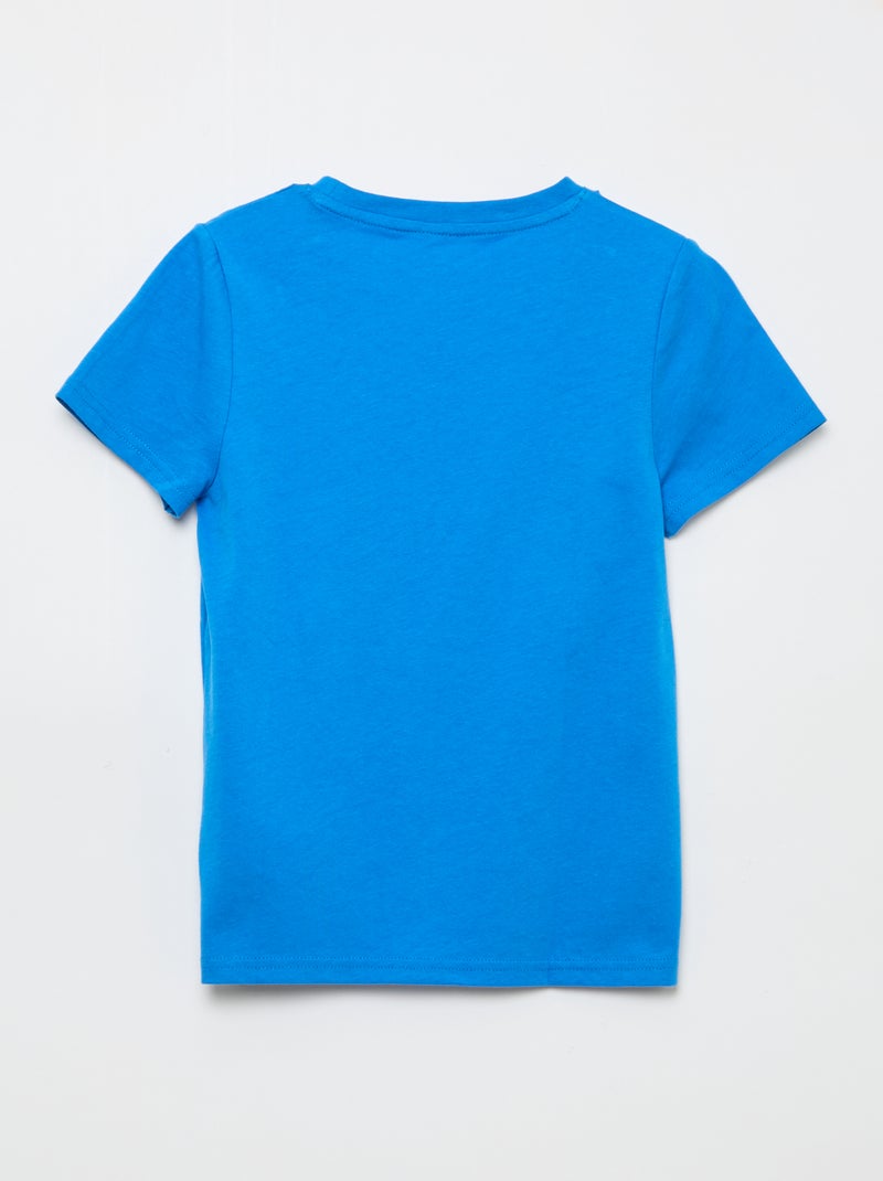 Camiseta básica de punto lisa Azul - Kiabi