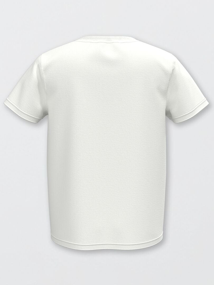 Camiseta básica de punto lisa blanco - Kiabi