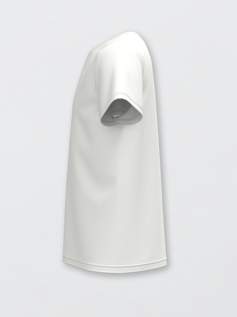 Camiseta básica de punto lisa blanco - Kiabi