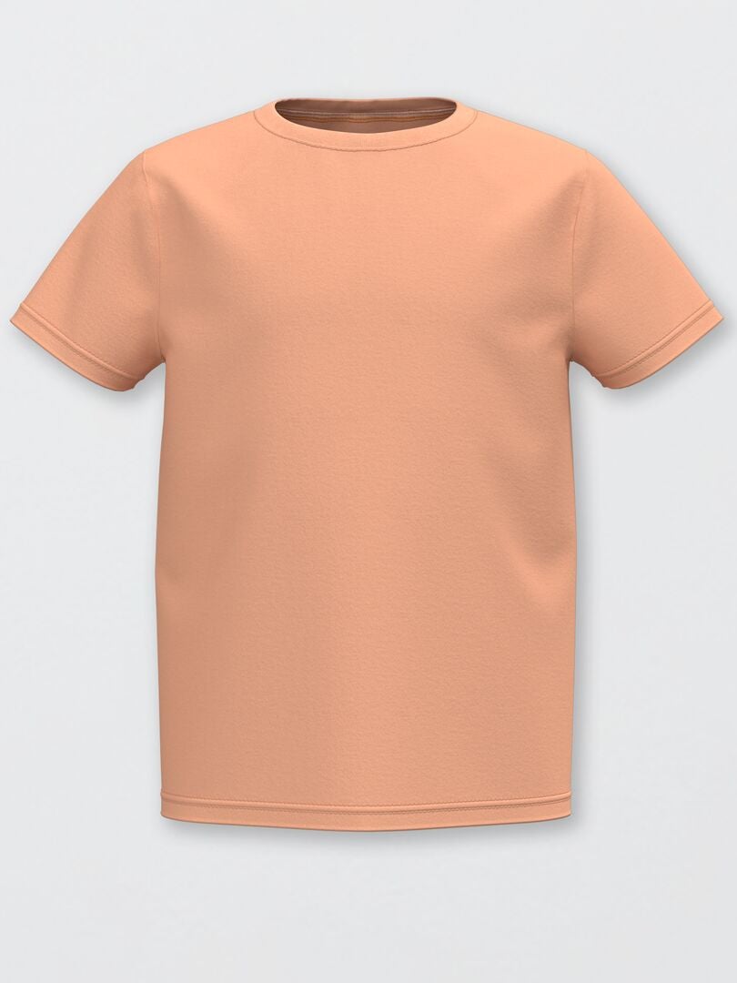 Camiseta básica de punto lisa NARANJA - Kiabi