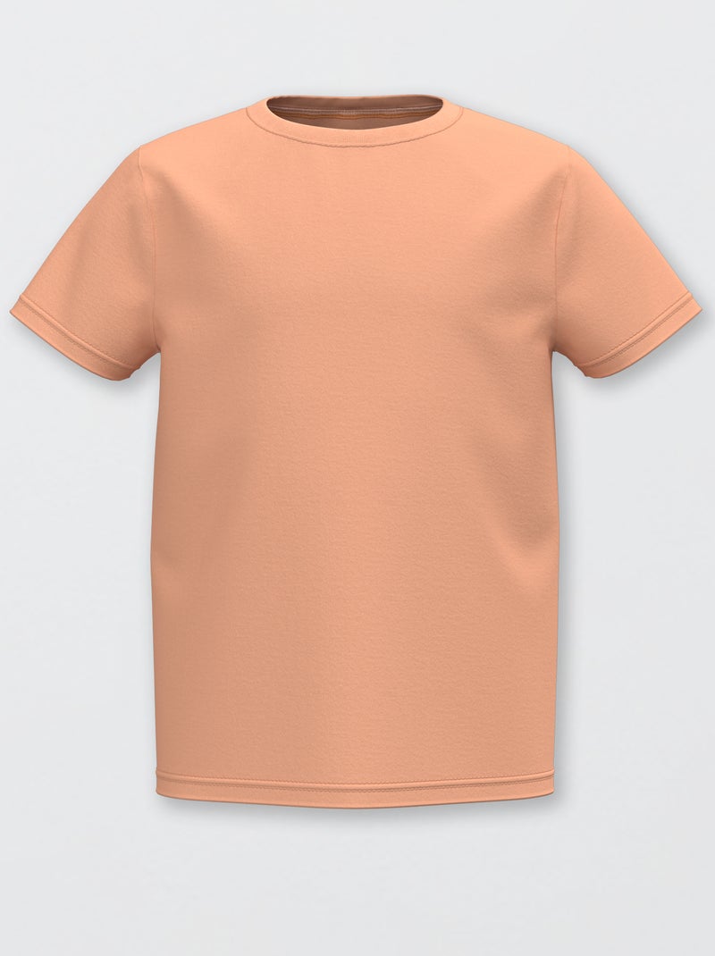 Camiseta básica de punto lisa NARANJA - Kiabi
