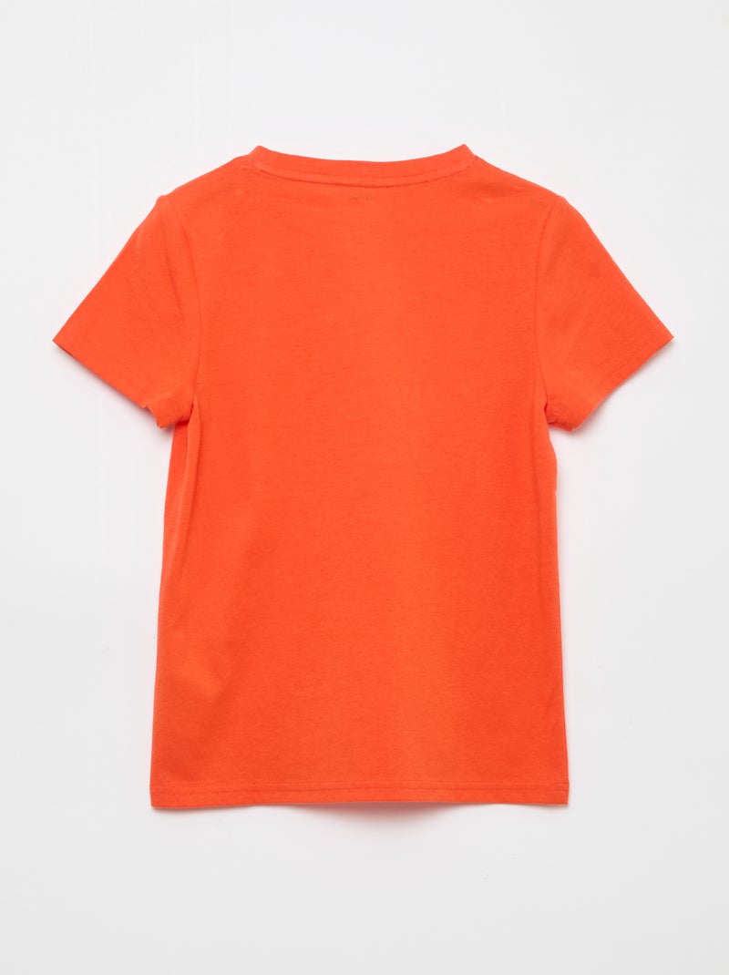 Camiseta básica de punto lisa Naranja - Kiabi