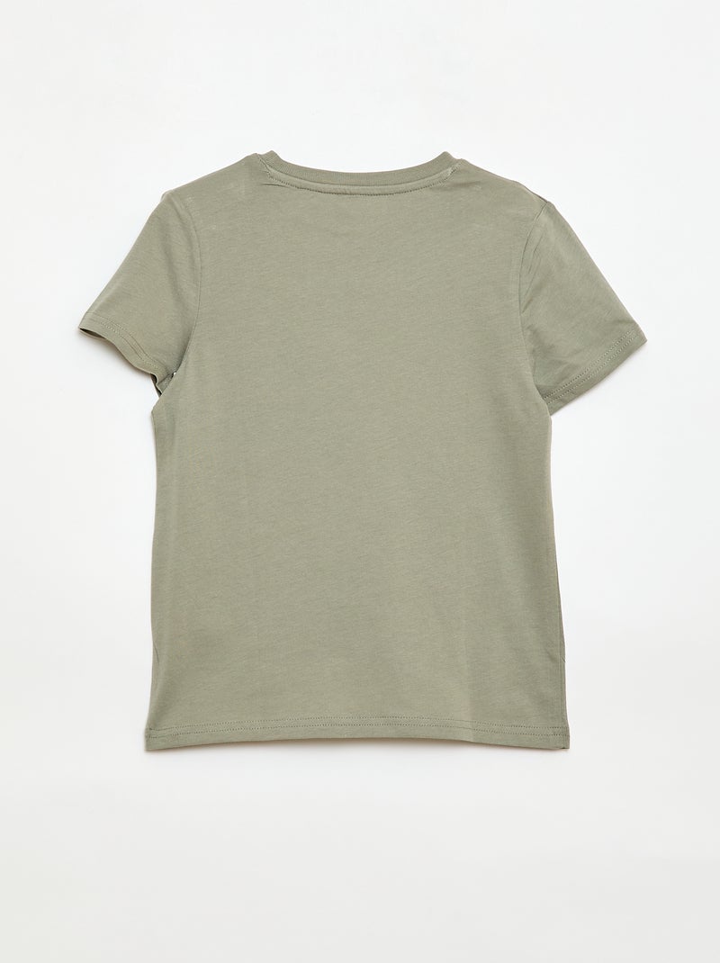 Camiseta básica de punto lisa Verde - Kiabi