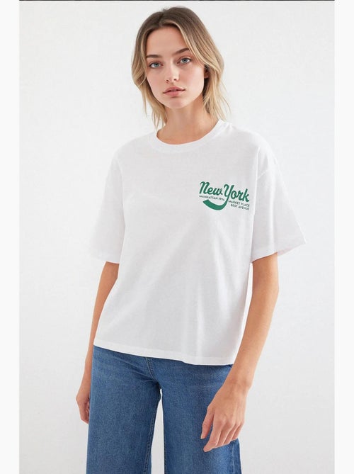 Camiseta básica estampada bdart - Kiabi Camiseta básica estampada bdart - Kiabi