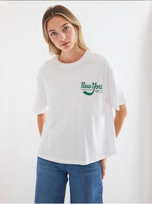 Camiseta básica estampada bdart - Kiabi Camiseta básica estampada bdart - Kiabi