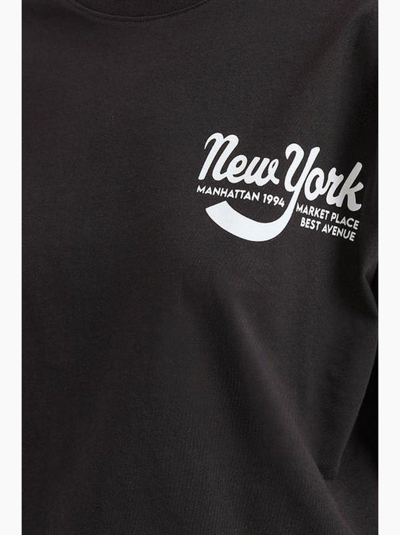 Camiseta básica estampada bdart Negro - Kiabi