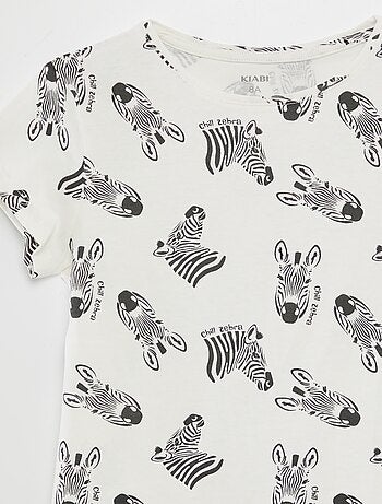 Camiseta básica estampada