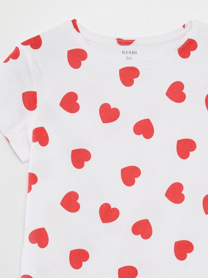 Camiseta básica estampada BLANCO - Kiabi