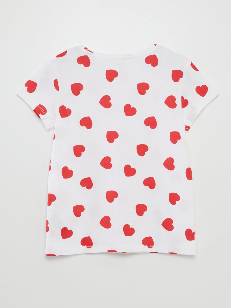 Camiseta básica estampada BLANCO - Kiabi