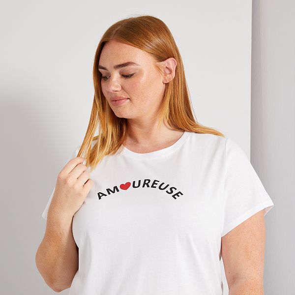 kiabi camiseta blanca mujer