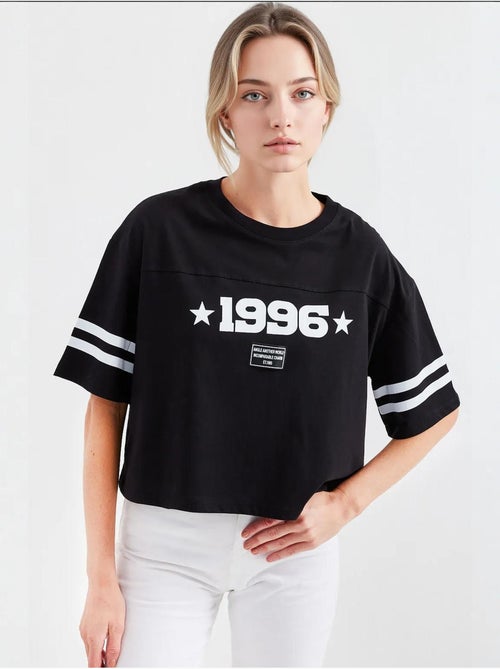 Camiseta básica extragrande estampada bdart - Kiabi