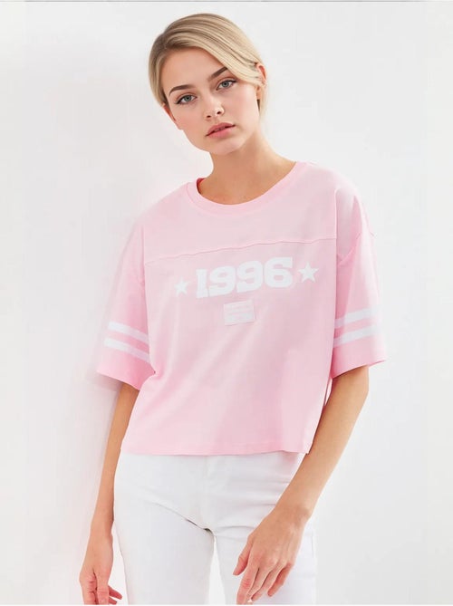 Camiseta básica extragrande estampada bdart - Kiabi