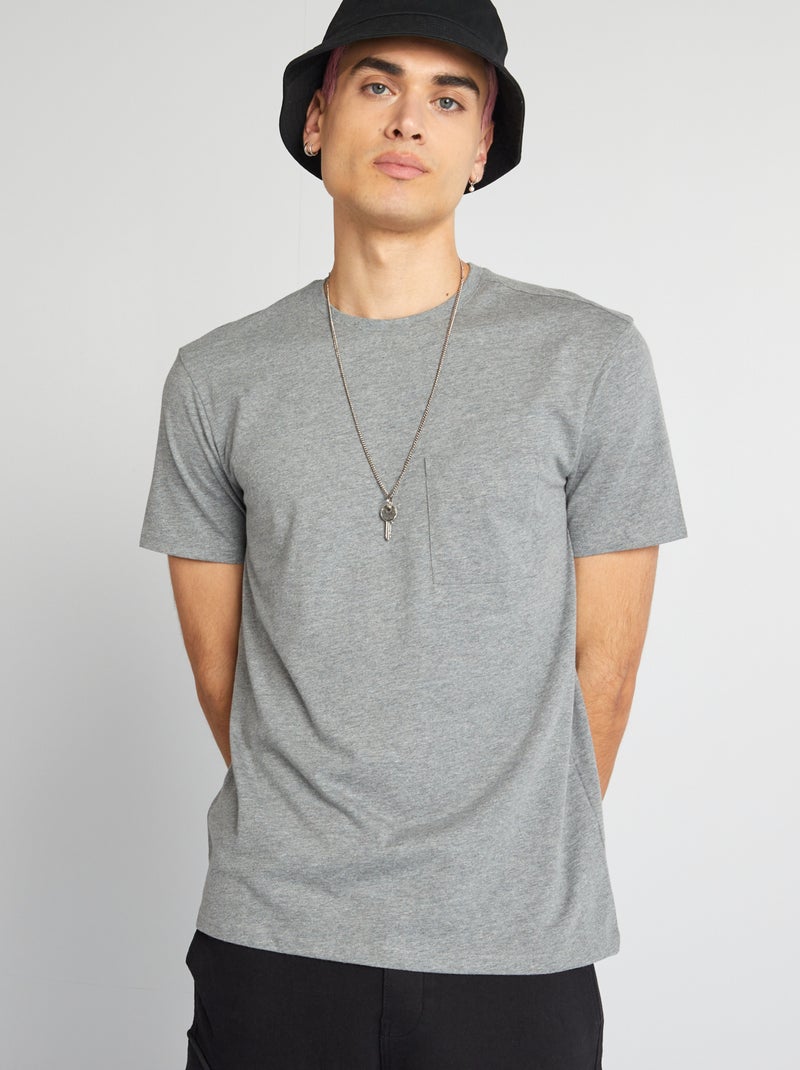 Camiseta básica GRIS - Kiabi