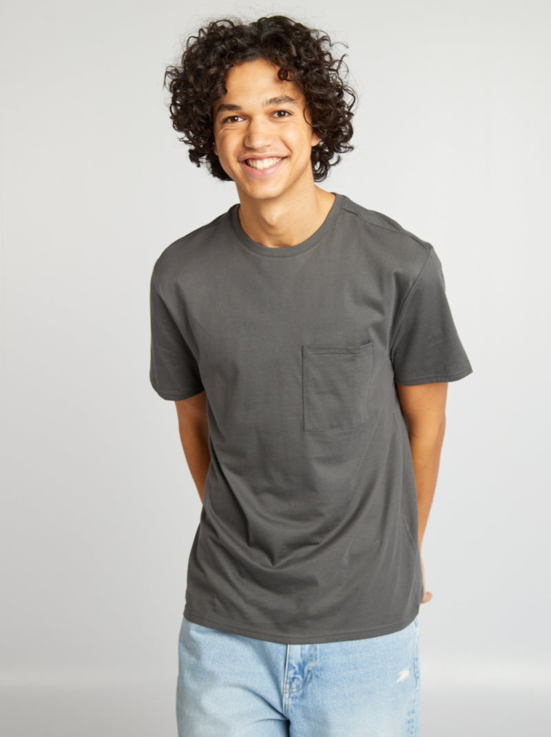 Camiseta básica GRIS - Kiabi