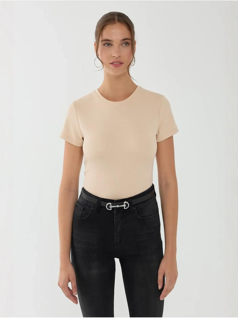 Camiseta básica hiccup Beige natural - Kiabi