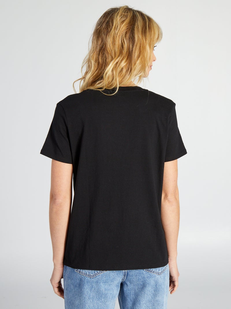 Camiseta básica negro - Kiabi