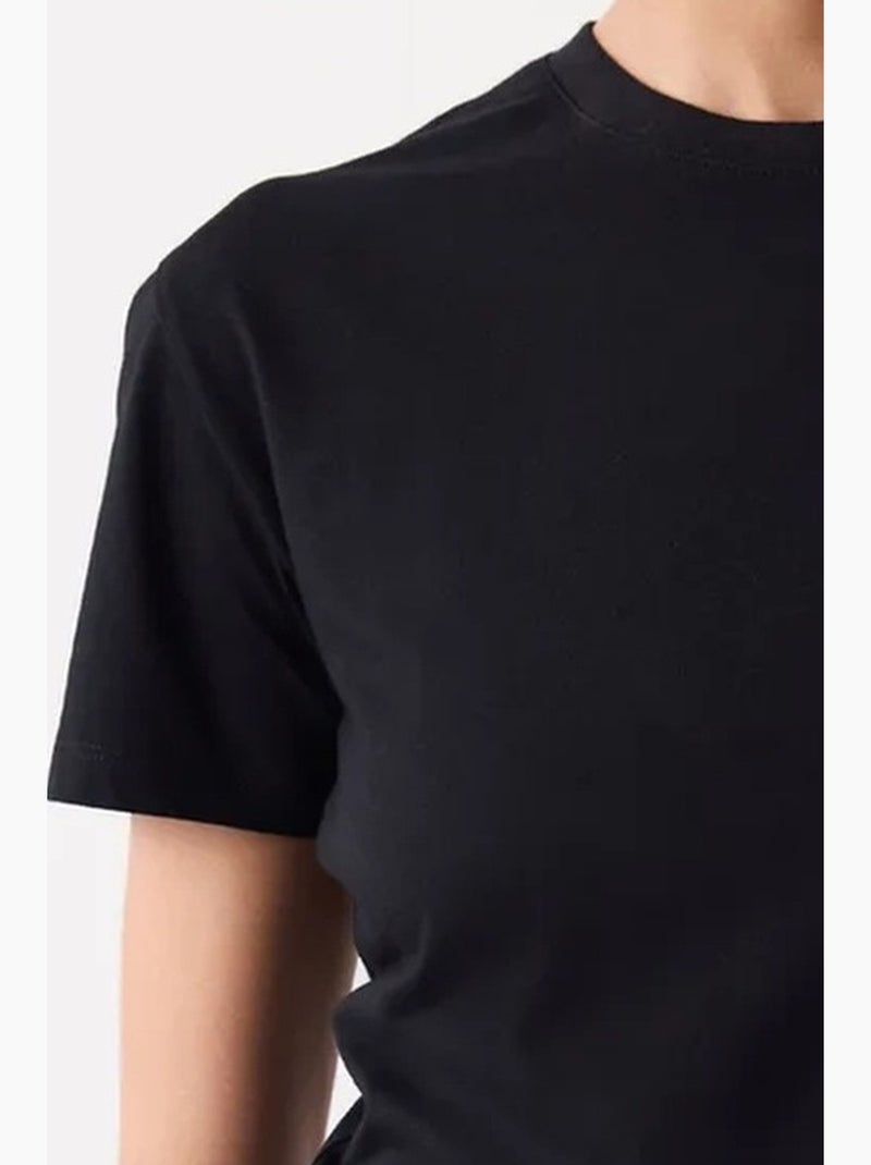 Camiseta básica oversize de manga corta penti Negro - Kiabi