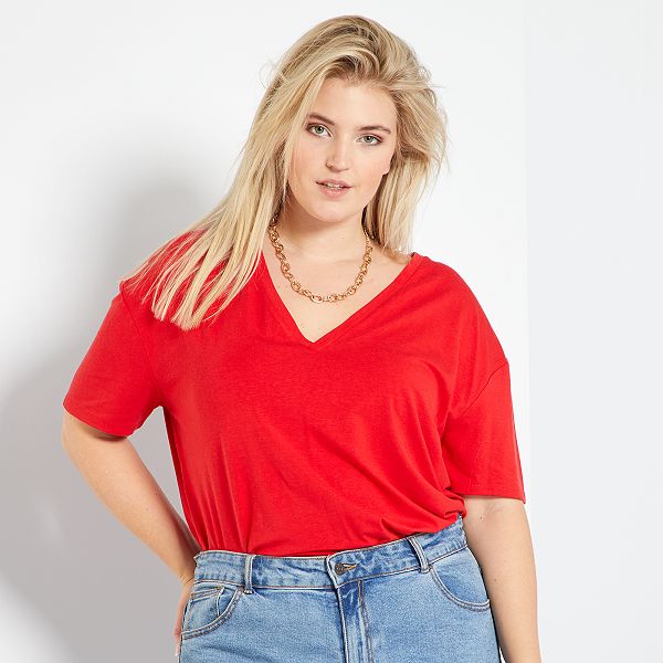 Camiseta básica null - ROJO - Kiabi - 10,00€