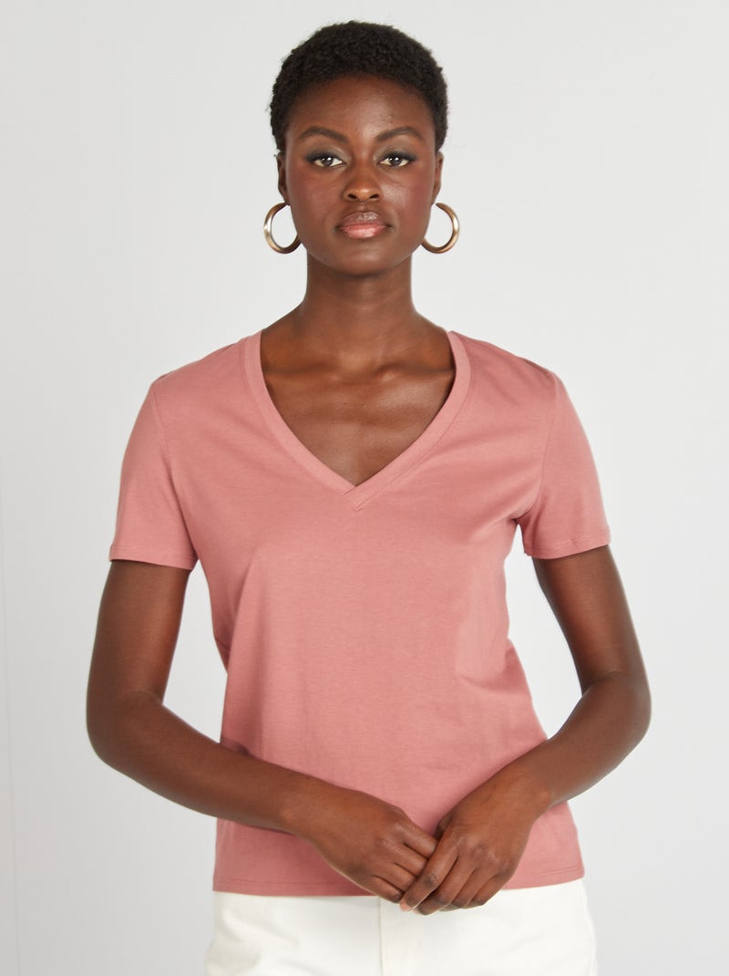 Camiseta básica ROSA - Kiabi