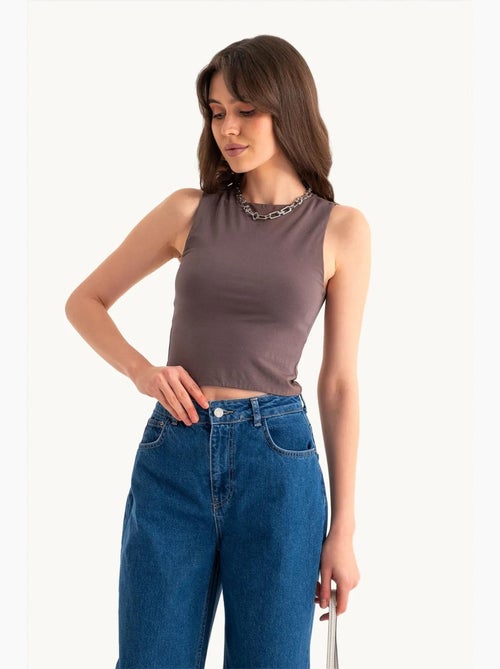 Camiseta básica sin mangas con cuello redondo hiccup - Kiabi