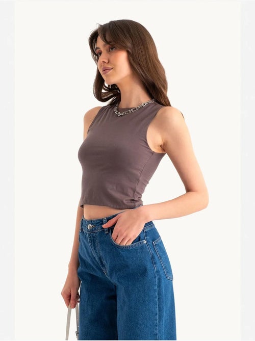 Camiseta básica sin mangas con cuello redondo hiccup - Kiabi