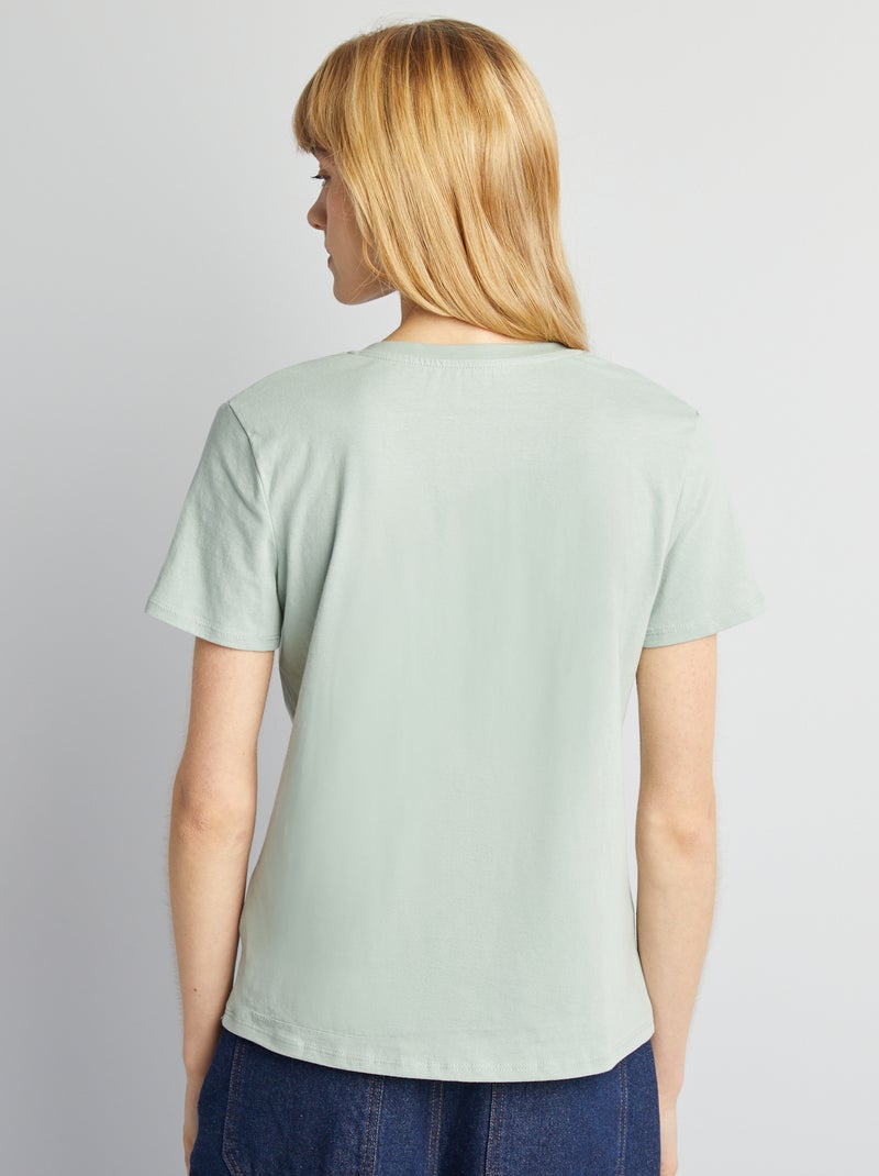 Camiseta básica VERDE - Kiabi