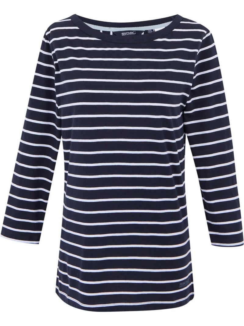 Camiseta baylette ii de rayas para mujer - regatta Azul Blanco - Kiabi