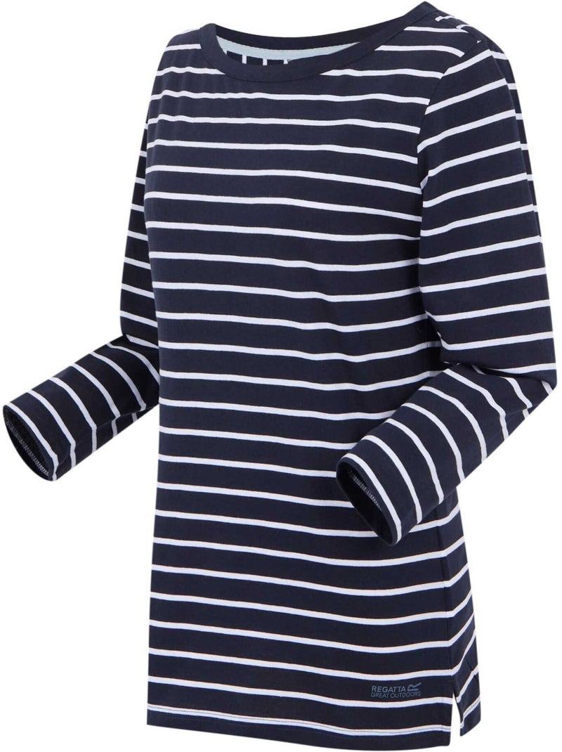 Camiseta baylette ii de rayas para mujer - regatta Azul Blanco - Kiabi