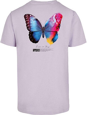 Camiseta become the change 2.0 diseño mariposa para hombre - mister tee