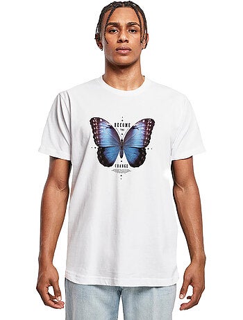 Camiseta become the change diseño mariposa para hombre - mister tee