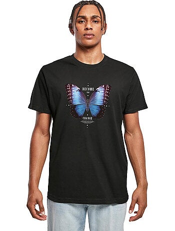 Camiseta become the change diseño mariposa para hombre - mister tee