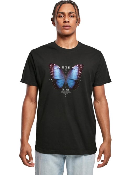 Camiseta become the change diseño mariposa para hombre - mister tee - Kiabi