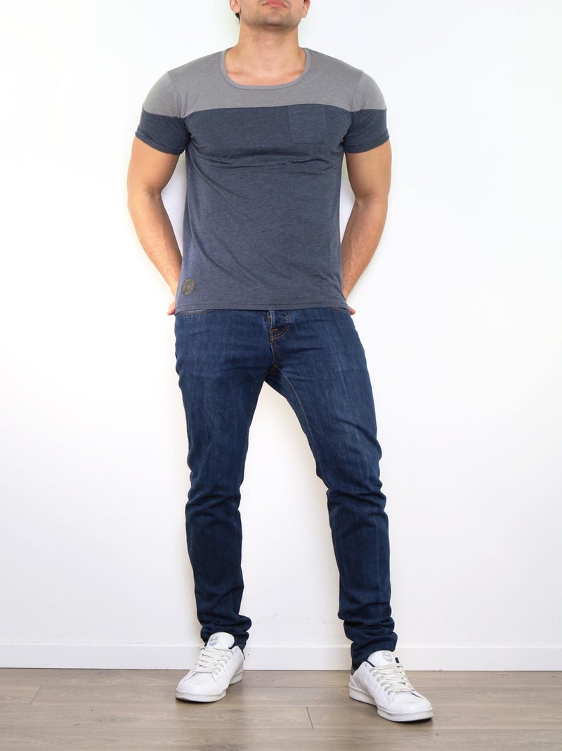 Camiseta bicolor Azul marino - Kiabi