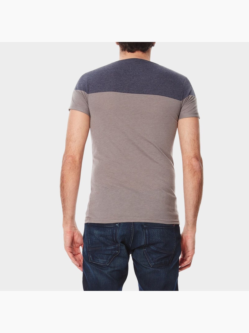 Camiseta bicolor Gris - Kiabi