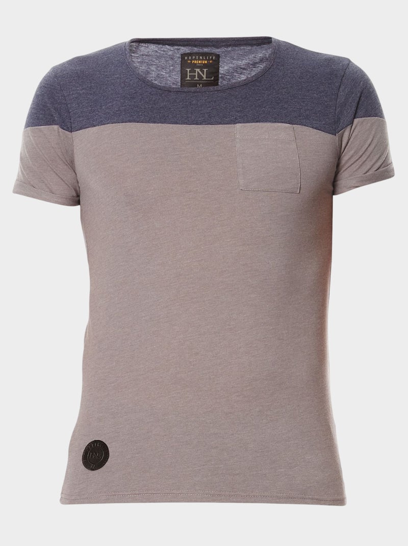 Camiseta bicolor Gris - Kiabi