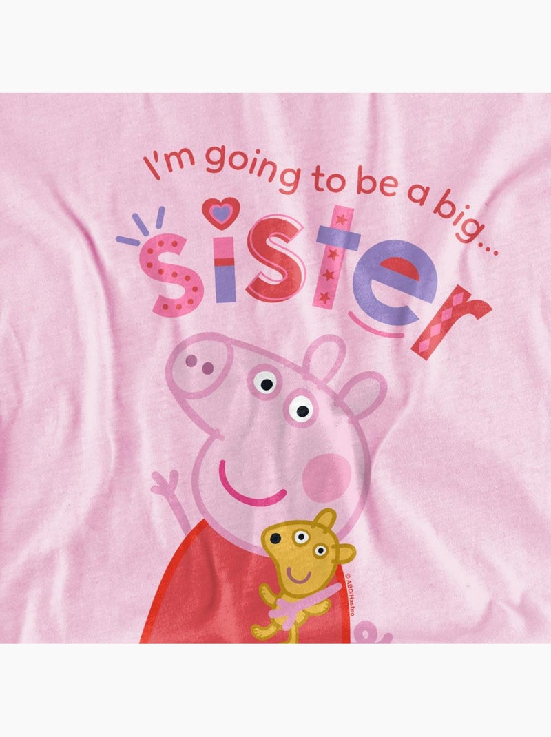 Camiseta big sister para niños/niñas - peppa pig Rosa claro - Kiabi