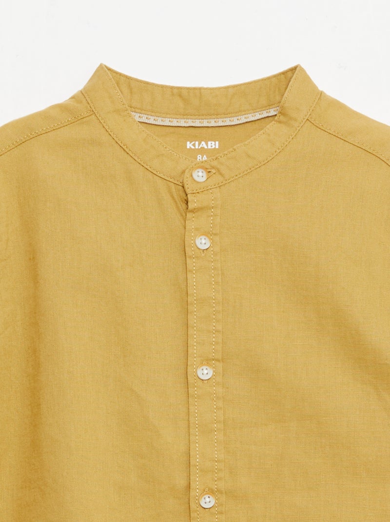 Camiseta blanca de algodón Amarillo - Kiabi
