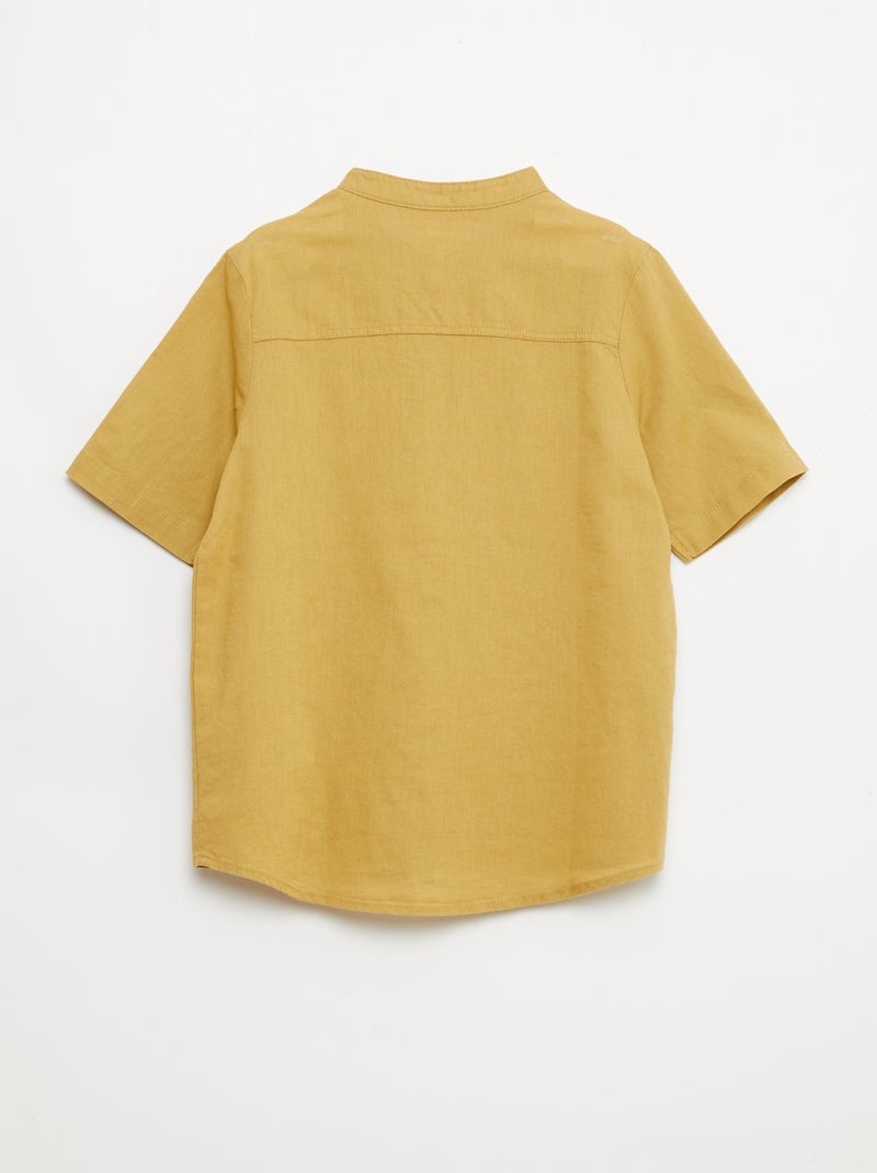 Camiseta blanca de algodón Amarillo - Kiabi