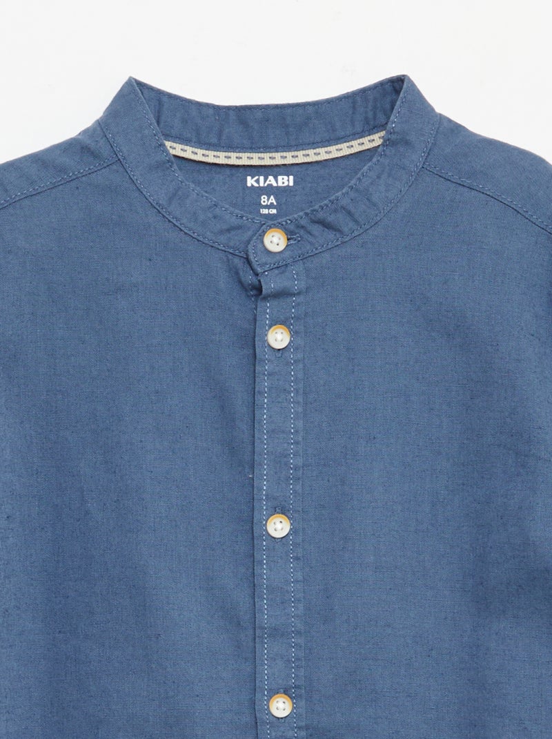 Camiseta blanca de algodón Azul - Kiabi