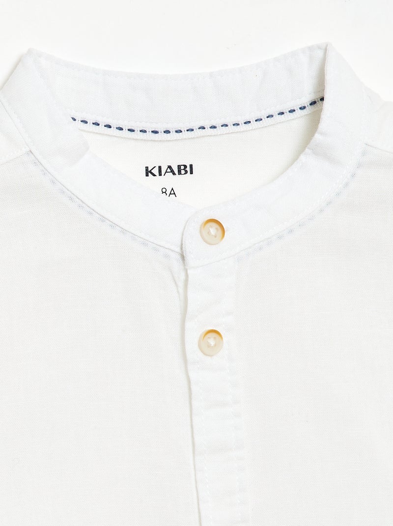 Camiseta blanca de algodón Blanco - Kiabi