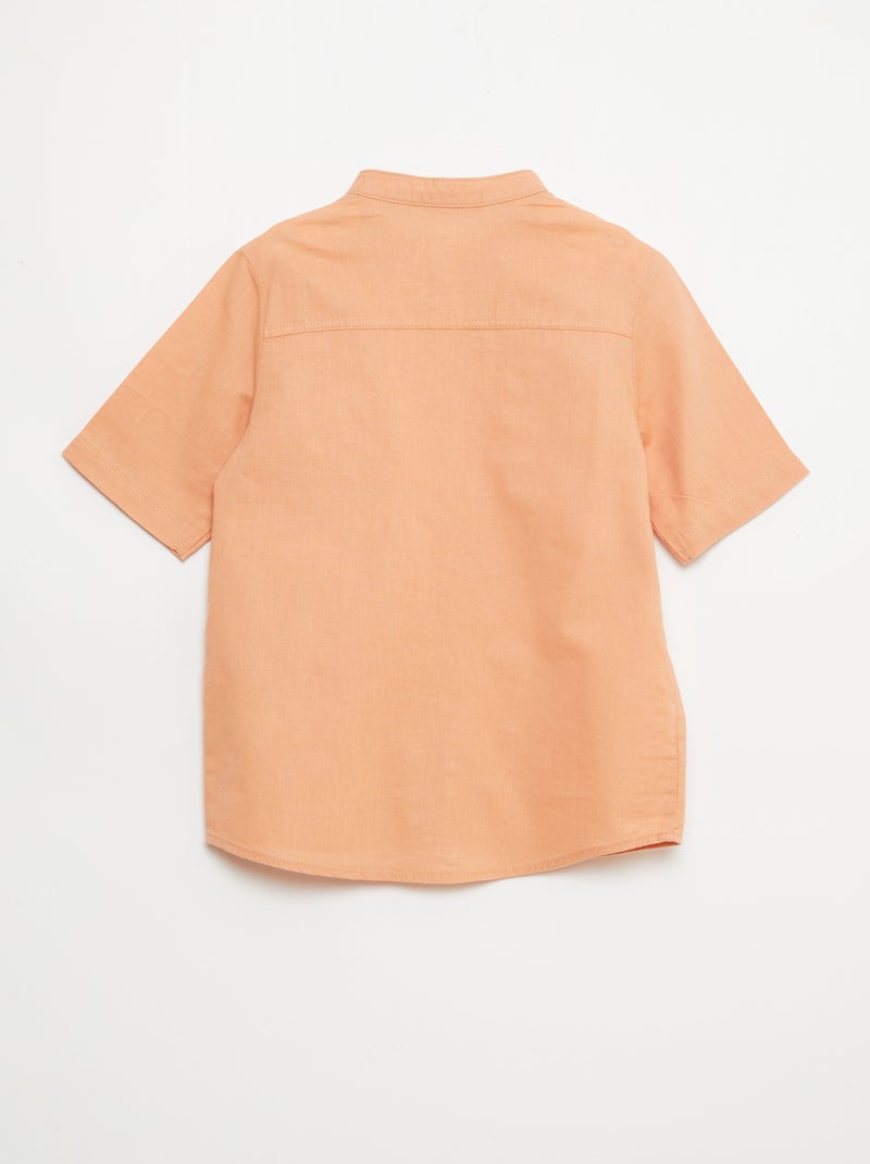 Camiseta blanca de algodón Naranja - Kiabi