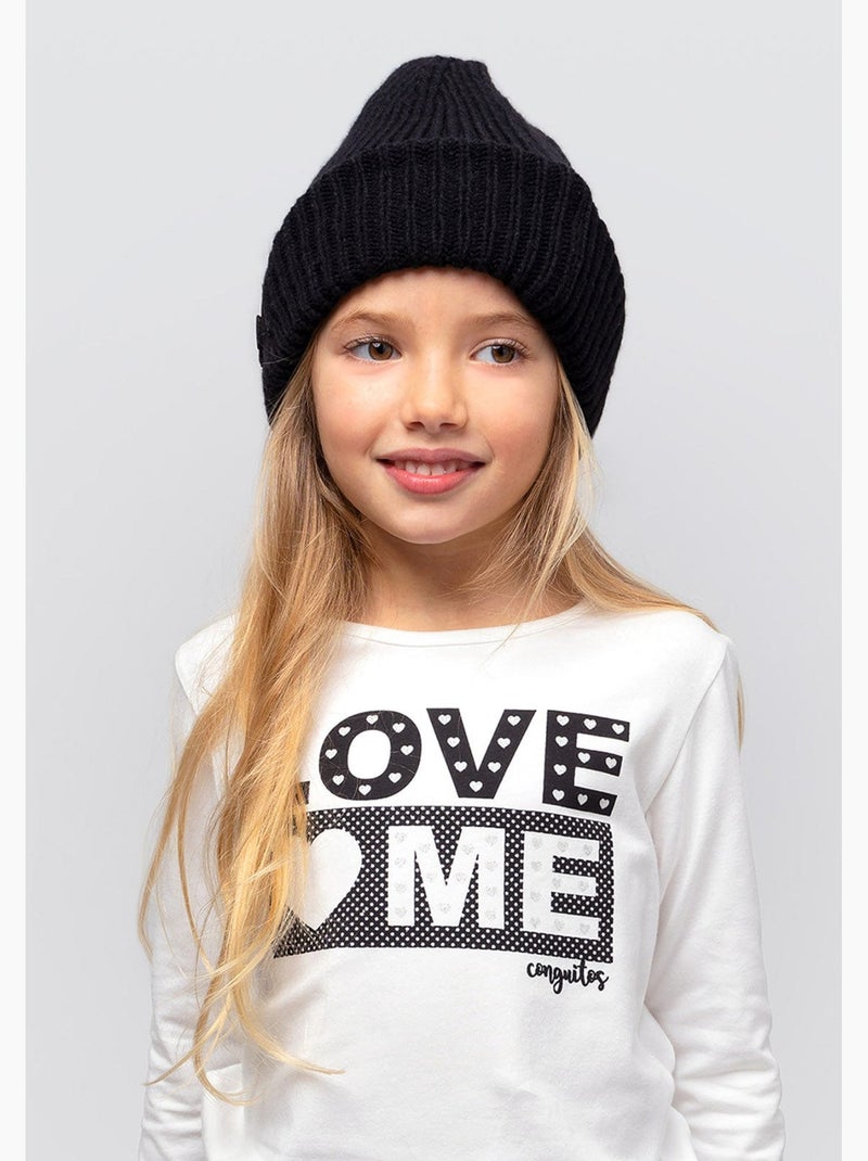 Camiseta blanca de niña "Love Me" con luces Blanco - Kiabi