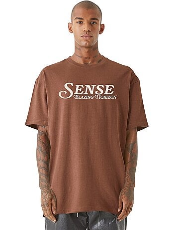 Camiseta blazing horizon 2.0 palmera de playa para hombre - 9n1m sense