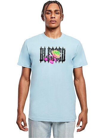 Camiseta blessed diseño rosa para hombre - mister tee