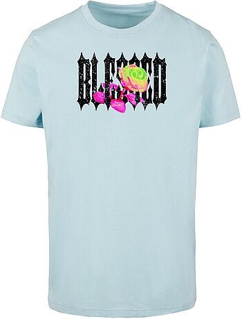 Camiseta blessed diseño rosa para hombre - mister tee