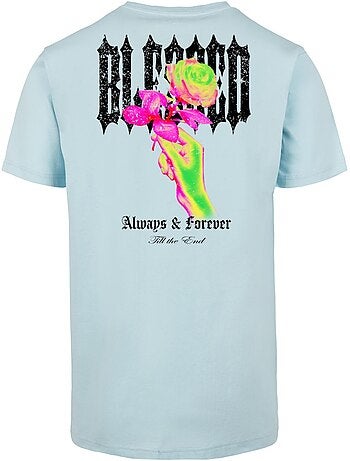Camiseta blessed diseño rosa para hombre - mister tee