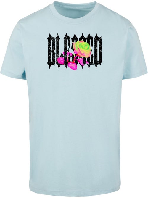 Camiseta blessed diseño rosa para hombre - mister tee - Kiabi