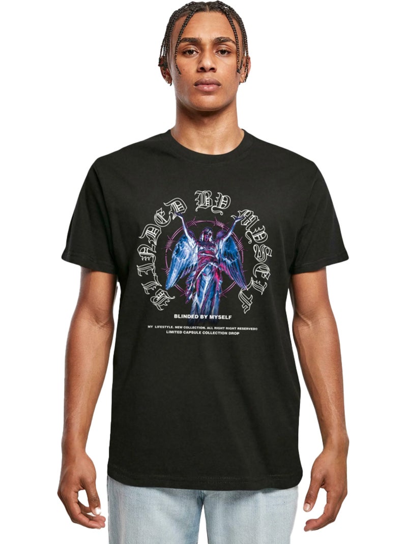 Camiseta blinded by myself para hombre - mister tee Negro - Kiabi