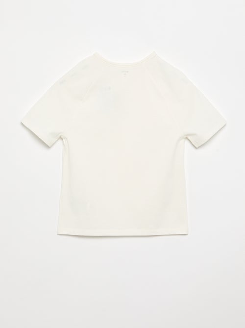 Camiseta bordada de manga corta - Kiabi Camiseta bordada de manga corta - Kiabi